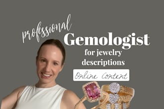 write jewelry product descriptions gemologist