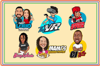 do mascot, caricature and character logo design in 24 hours