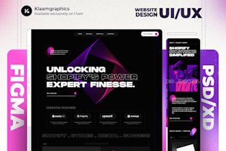 do web design or website mockup design in figma,PSD or xd