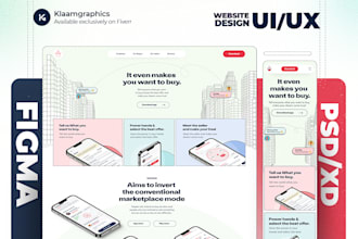 do web design or website mockup design in PSD , figma or xd