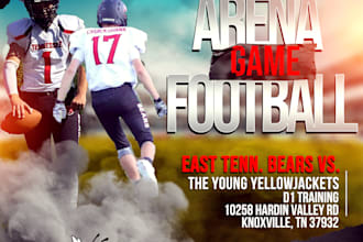 do eye catching sports flyer or poster