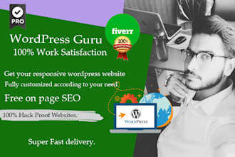create a responsive wordpress website or blog