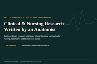 do biology, nursing and medical research and summary writing