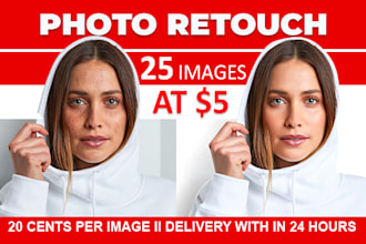 do retouch, photoshop edit, color grading with fast delivery