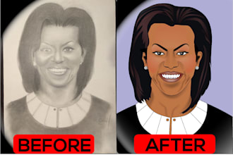 vectorise your face and everything in illustrator