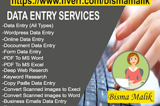 do wordpress data entry, products listing and any type of data entry