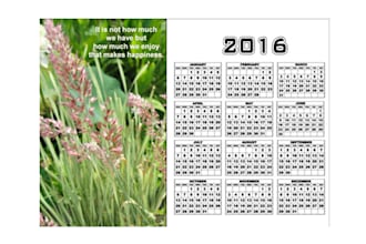 create a professional designable 2016 calender