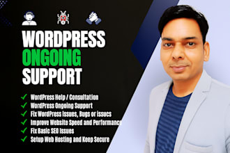 provide you ongoing wordpress support, help or consultation