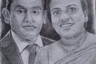 draw a beautiful pencil drawing from your photo