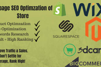 do onpage SEO of ecommerce store like magento , shopify  etc