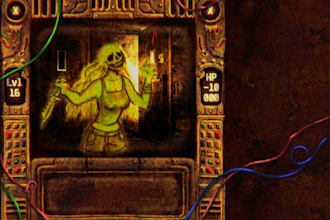 create a dark horror illustration