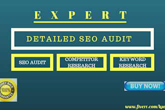 do SEO audit, competitor analysis and keyword research