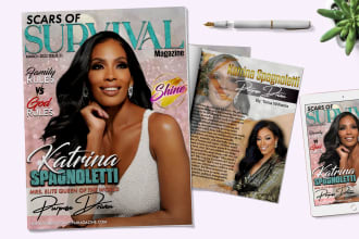 design professional magazine cover and magazine layout