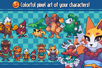 draw colorful pixel art of your characters