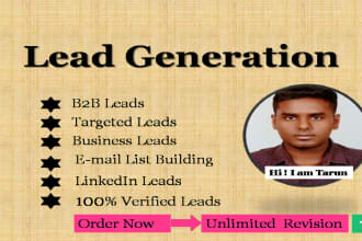 do targeted email list, scraping and b2b lead generation for your business
