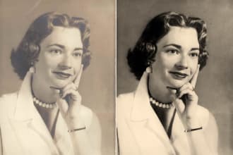 professionally restore, repair, colour your photo