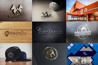 professional dog logo, pets animal cats design