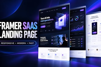 build a framer saas or ai startup landing page