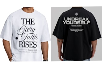 create custom typography and minimalist tshirt designs