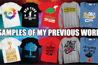 create custom typography and minimalist tshirt designs