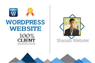 create unique wordpress website for you