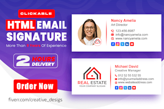 do clickable HTML email signature for outlook, gmail, iphone, mac
