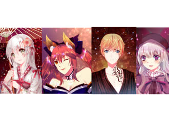 draw fanart, oc in anime style