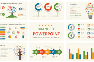 design branded powerpoint pitch deck, google slides, canva presentation for you