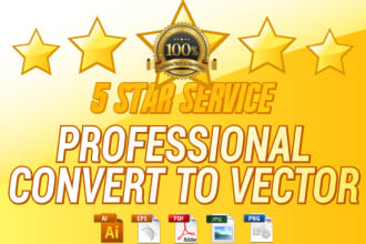do vector tracing logo, image, drawing professionally