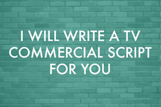 write a TV commercial script for you