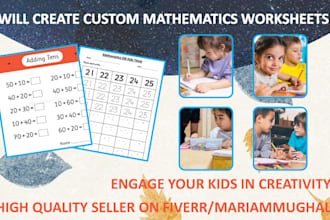 make customize maths worksheet for you