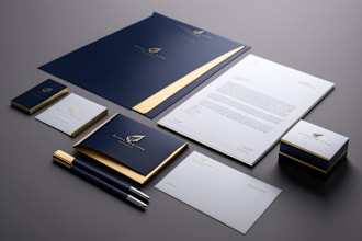 design unique custom logo business card  letterhead