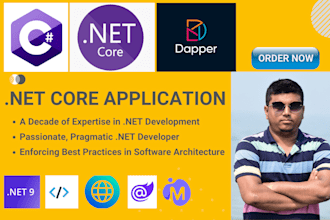 develop asp dot net core mvc web application