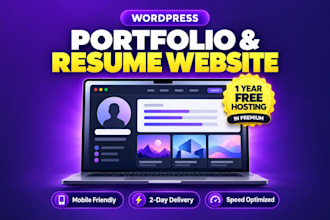 build a personal portfolio or online resume website in wordpress