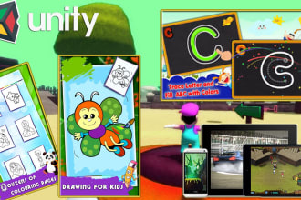 make kids education game in unity for android and ios, easy to monetize