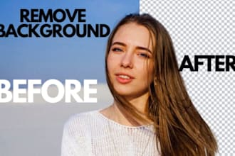 remove background of your photo do resizing and retouching