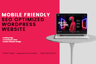design mobile friendly and SEO optimized wordpress website