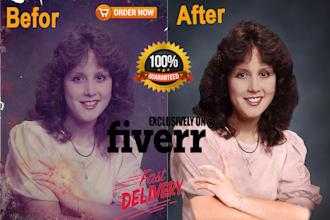 do restore, repair, fix the damaged photo, image restore color