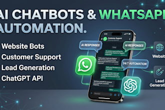 develop ai chatbot and whatsapp automation system for your business