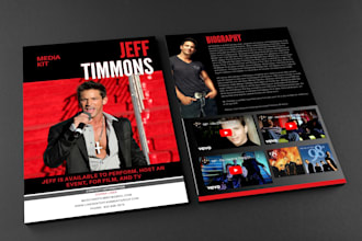design dj or artist press kit, media kit, epk, one sheet