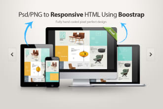 psd to responsive HTML5 css3 js webpage