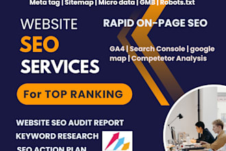 do on page SEO, keyword research, site audit, action plan for top rank