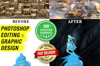 do professional photoshop editing in few hours