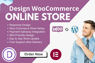 design woocommerce online store website