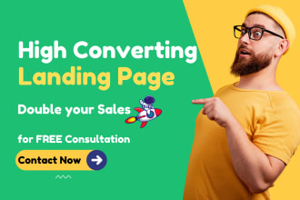 design modern wordpress landing page or elementor landing page