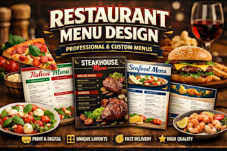 professional restaurant menu design