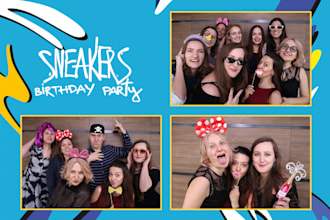 do a creative photo booth template