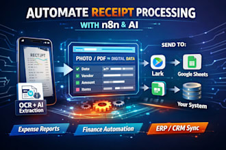 build an n8n workflow to convert receipts into digital data