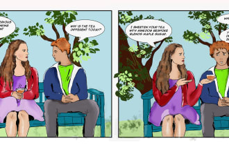 do comic strip based on your love story