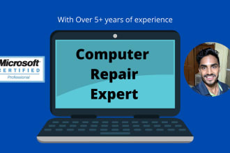 repair, fix your windows and mac laptop computer remotely